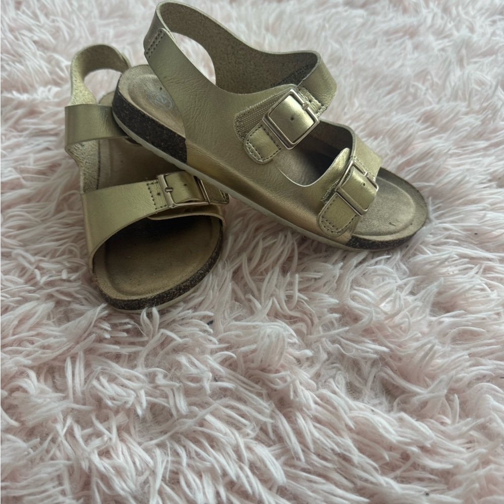 Cat & Jack Gold Sandals with Adjustable Straps